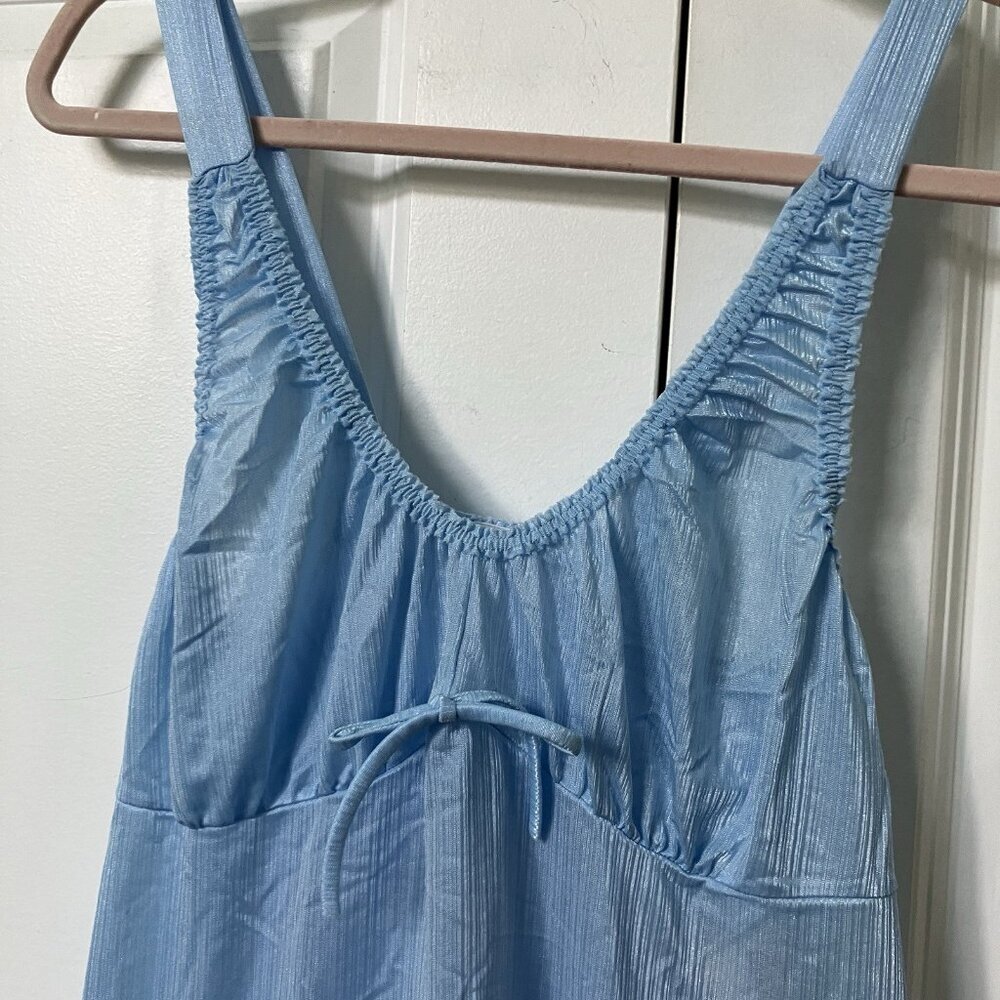 Vintage Slumber Suzy Slip Nightie Nightgown Blue 50s 60s Negligee Lingerie‎ - Picture 3 of 9